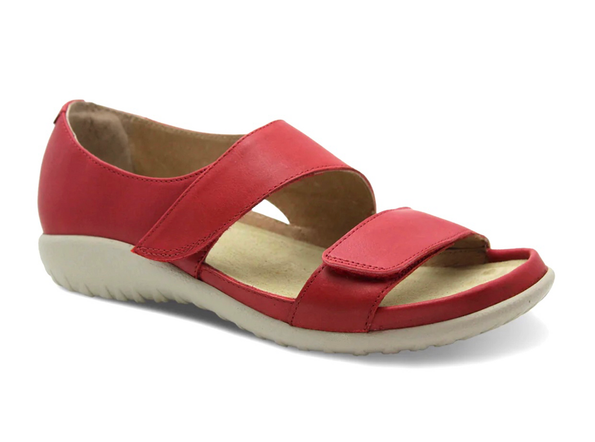 Red discount velcro sandals