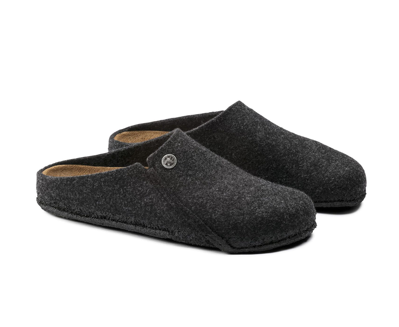 Birkenstock Zermatt Rivet Anthracite Wool Felt Clog Removable Footbed