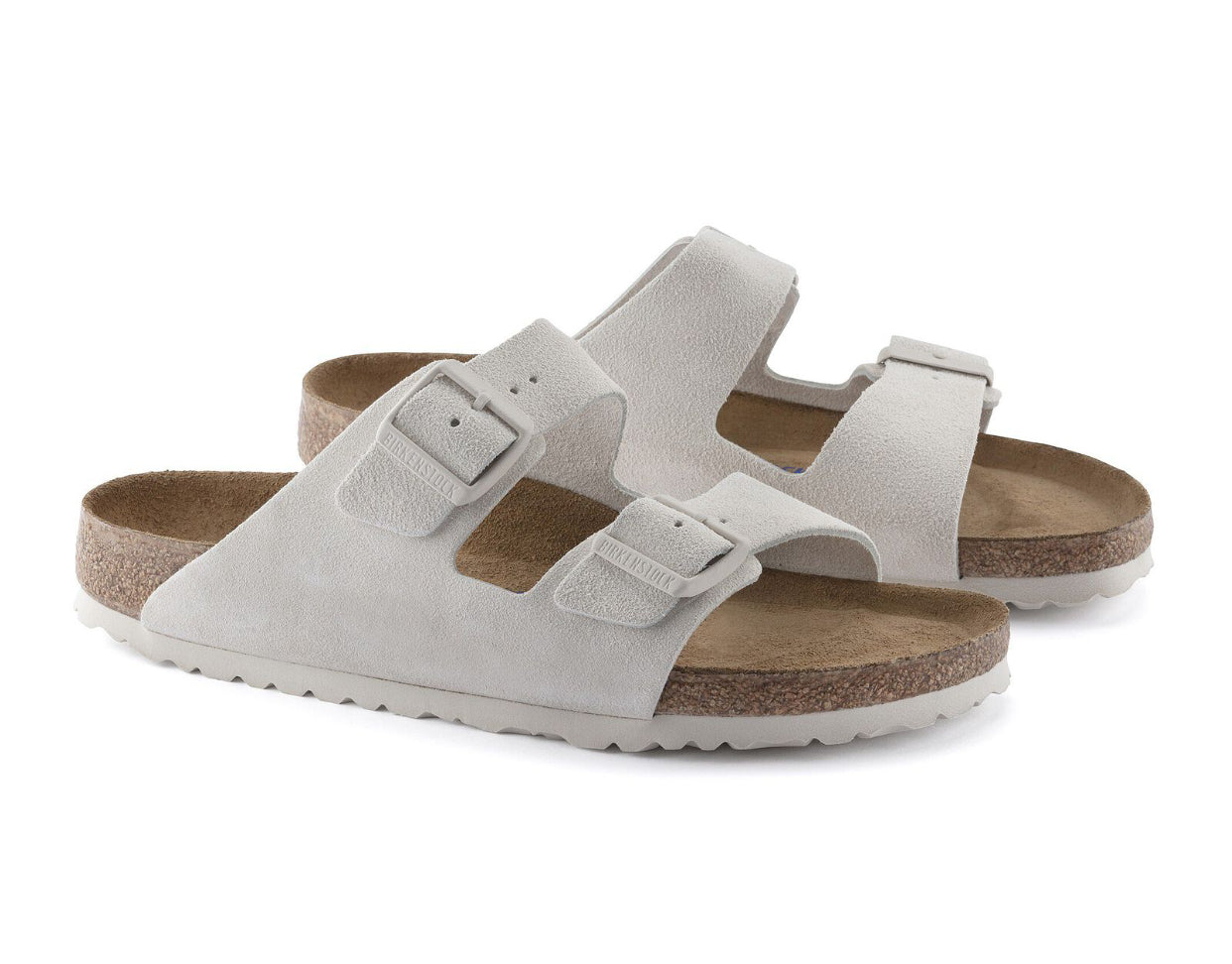 Birkenstock Arizona Modern Suede Antique White Soft Footbed Made In Germany