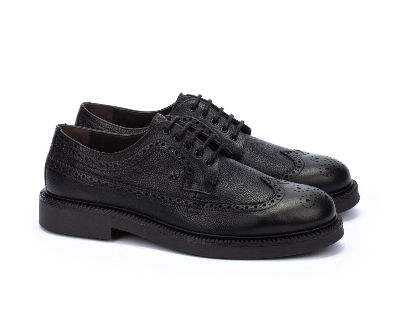 Martinelli Royston 1662-2838N Black Leather 5 Eyelet Brogue Made In Spain