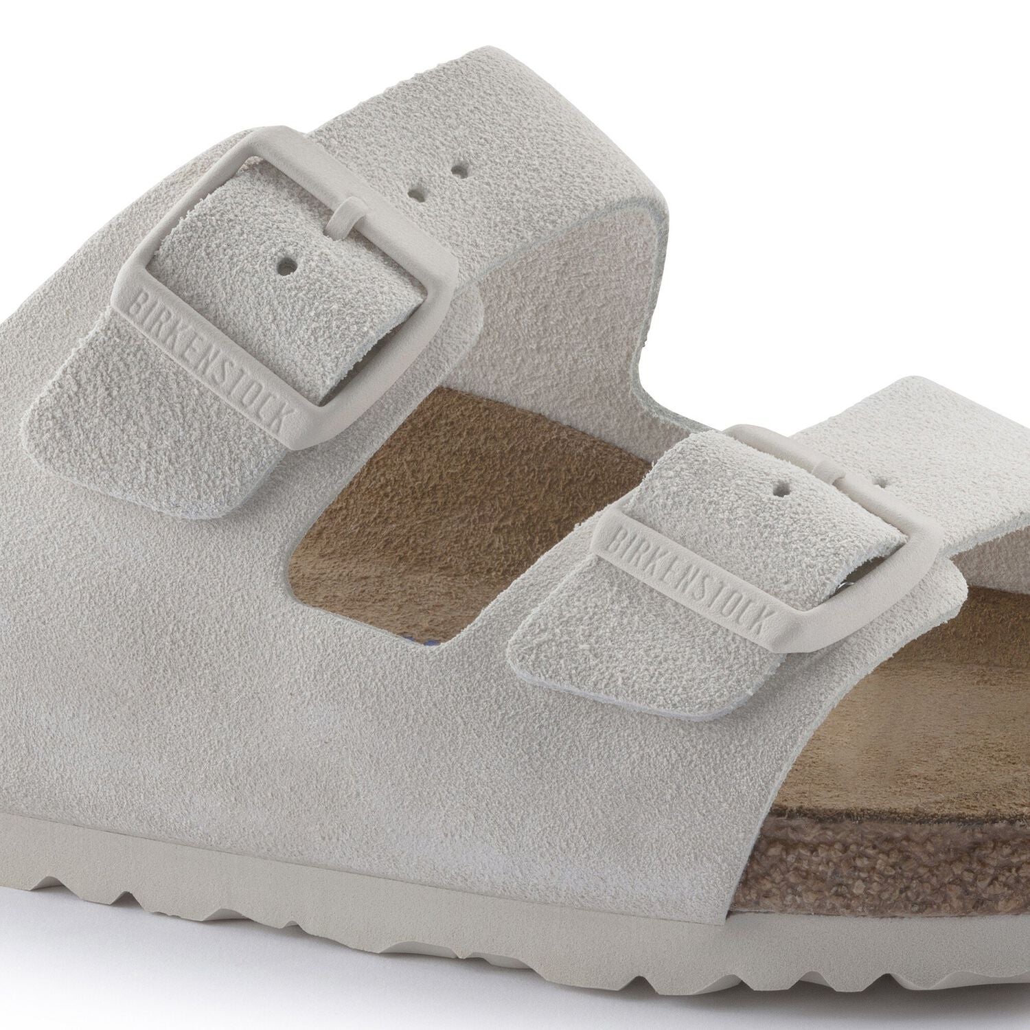 Birkenstock Arizona Modern Suede Antique White Soft Footbed Made In Germany