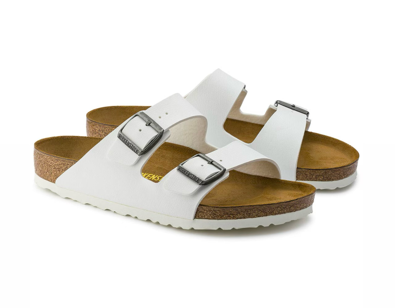 Birkenstock Arizona White Birko-Flor Classic Footbed Made In Germany