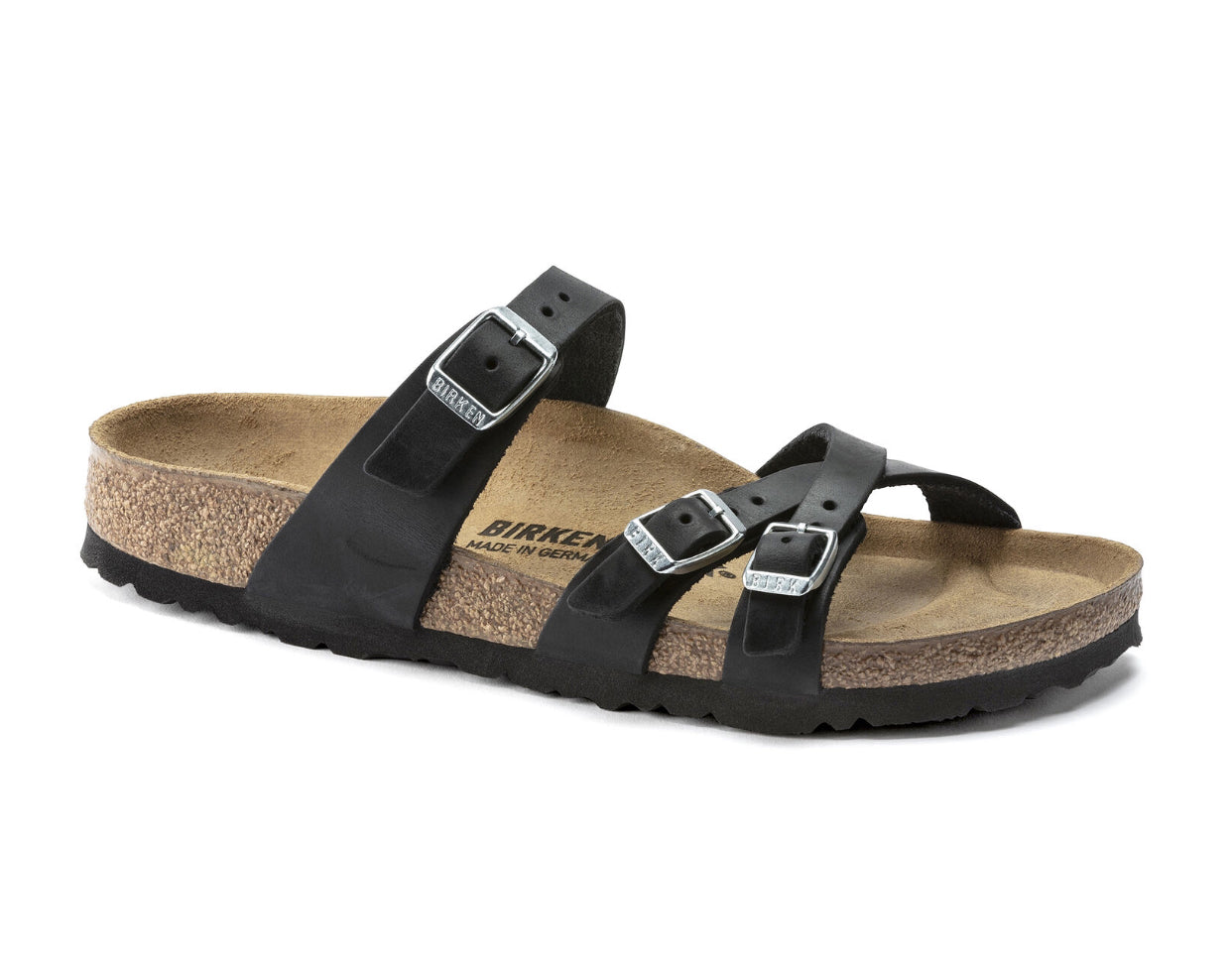 Birkenstock Franca Black Oiled Leather Made In Germany