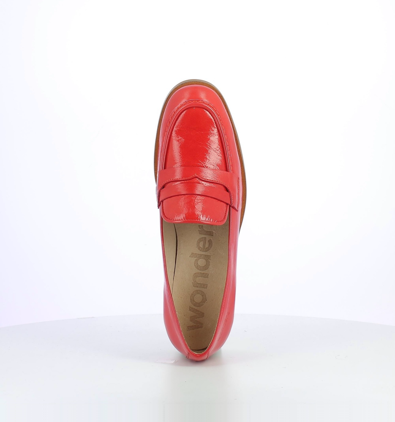 Wonders C-7403 Menorca Rojo Red Patent Leather Loafer Made In Spain