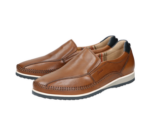 Sioux 37842 Hajoko-700 Cognac Light Tan Leather Moccasin Slip On Shoe