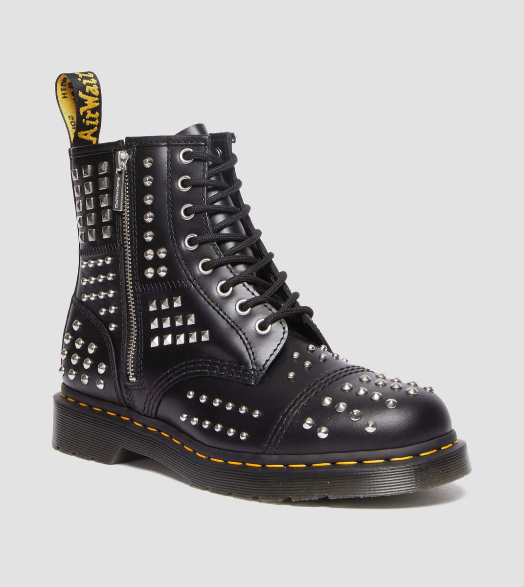 Dr. Martens 1460 Black Atlas Studded 8 Eyelet Boot – Redpath Shoes Canberra