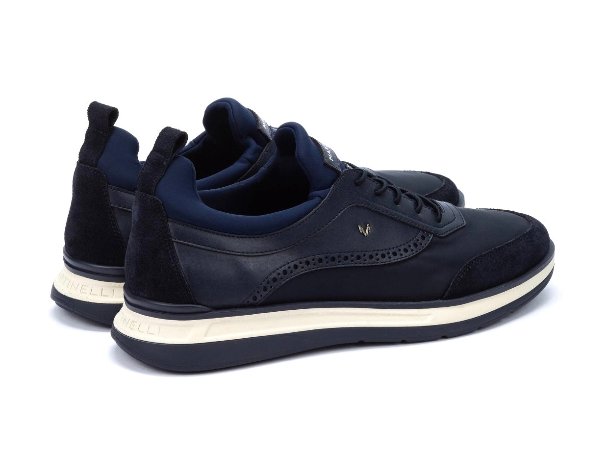 Martinelli Walden Dark Blue 1606-2733X1 Sneaker 5 Eyelet Shoe Made In Spain