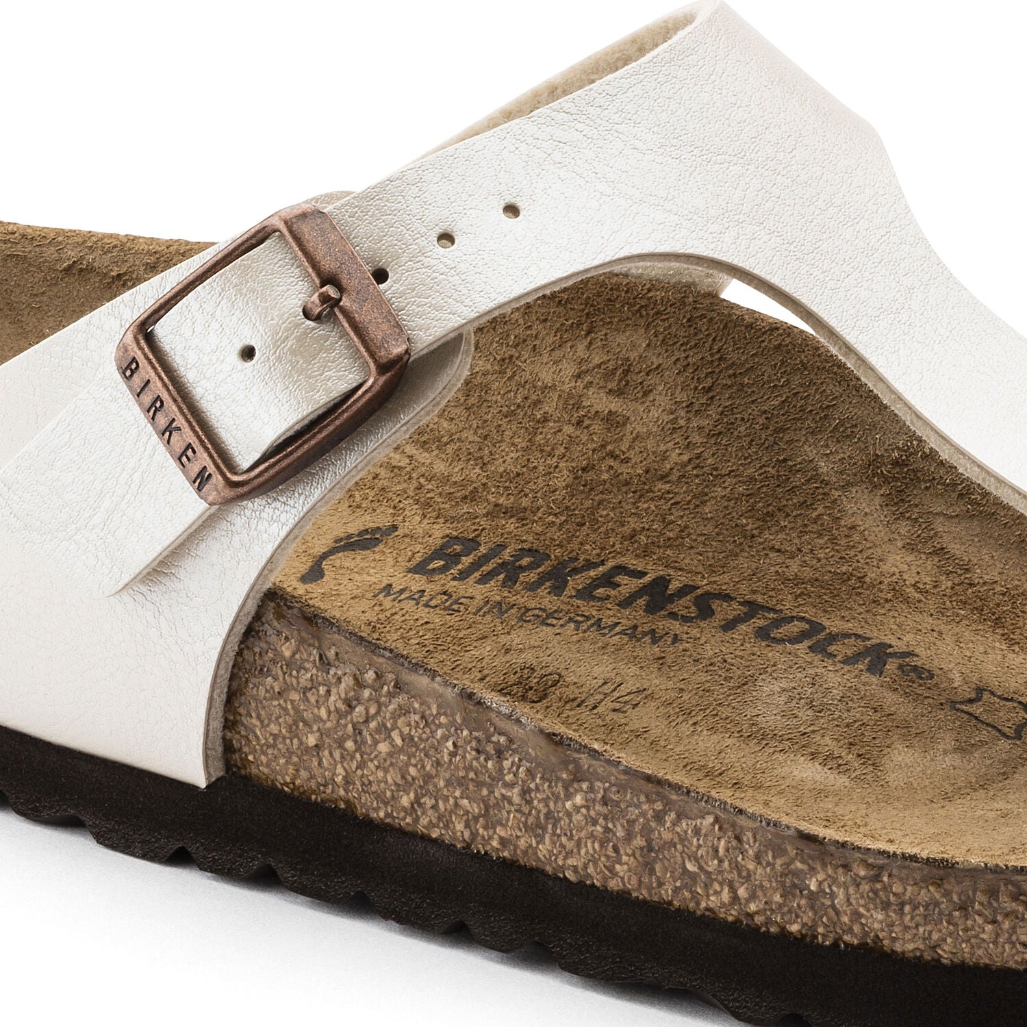 Birkenstock Gizeh Graceful Pearl White Birko-Flor Made In Germany