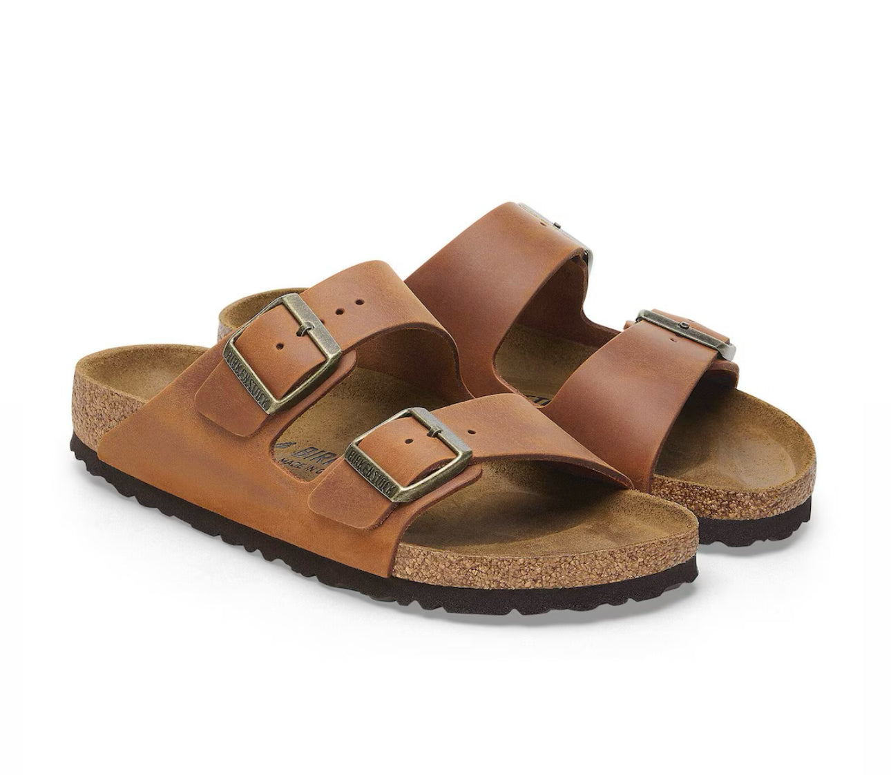 Birkenstock Arizona Cognac Oiled Leather Made In Germany