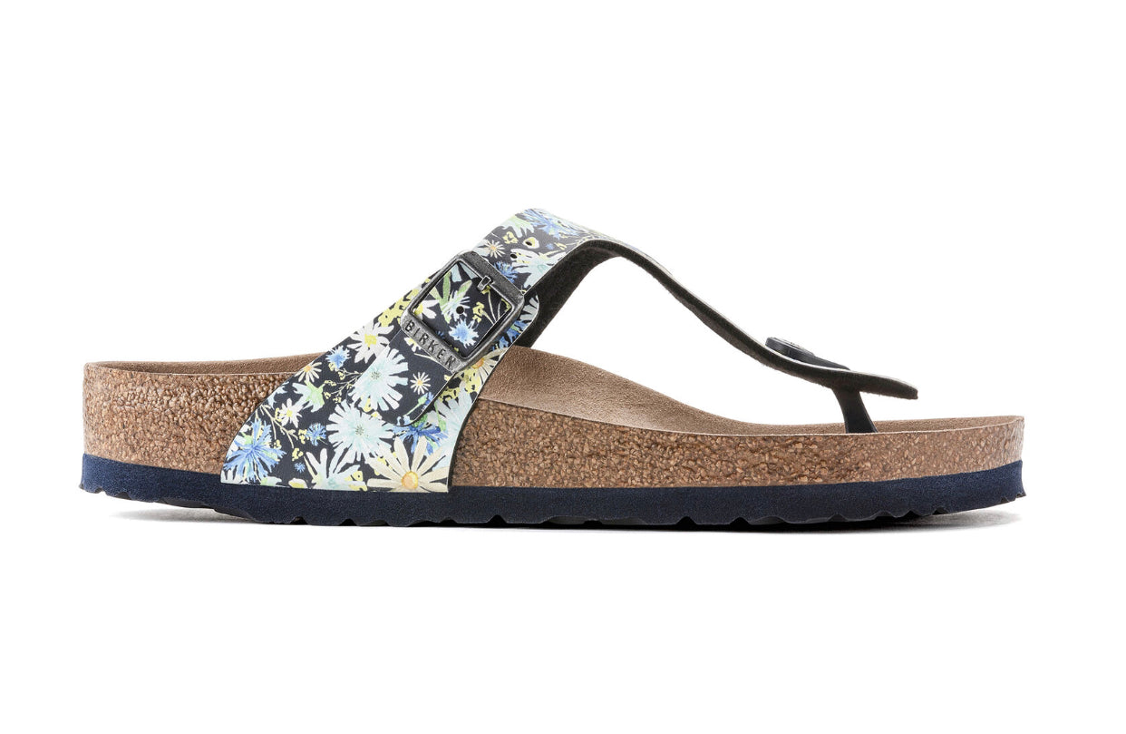 Birkenstock Gizeh Dusty Blue Multicolour Floral Vegan Made In Germany