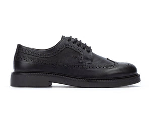 Martinelli Royston 1662-2838N Black Leather 5 Eyelet Brogue Made In Spain