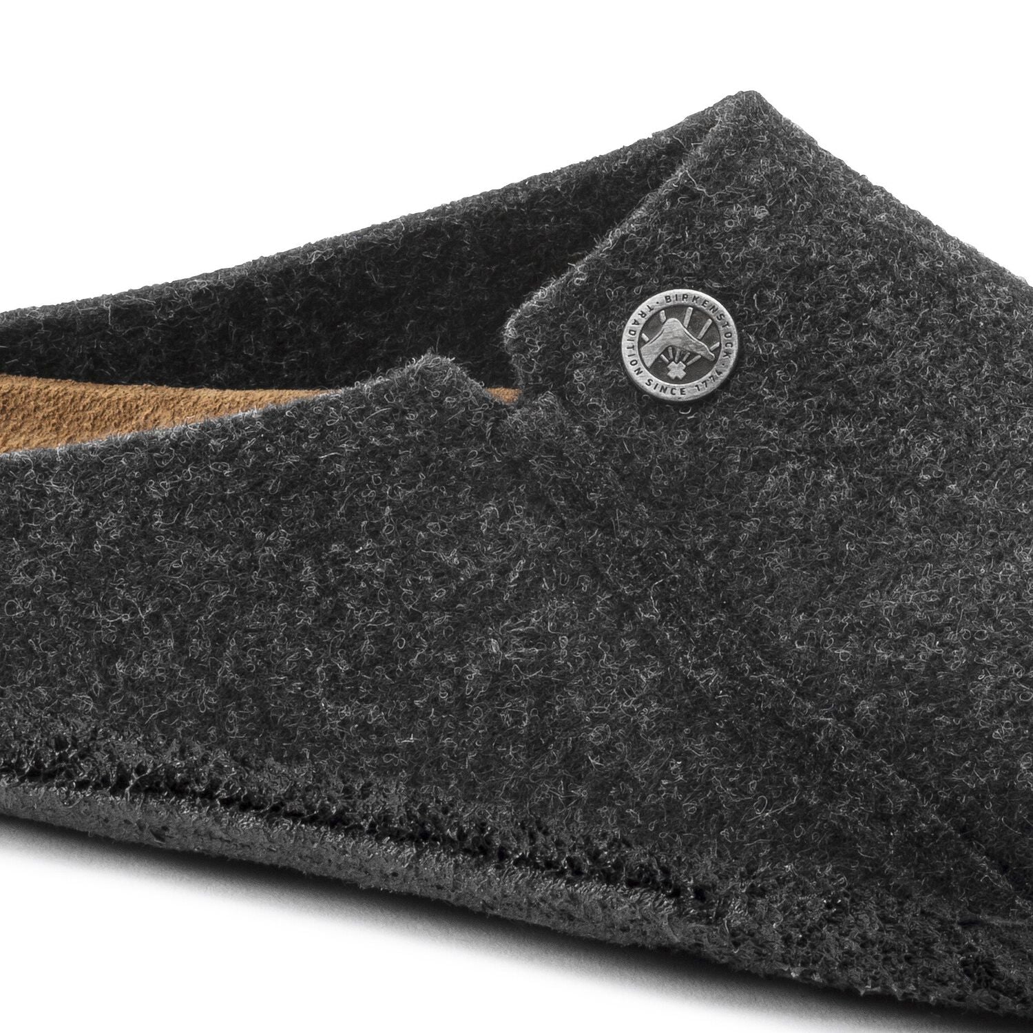 Birkenstock Zermatt Rivet Anthracite Wool Felt Clog Removable Footbed