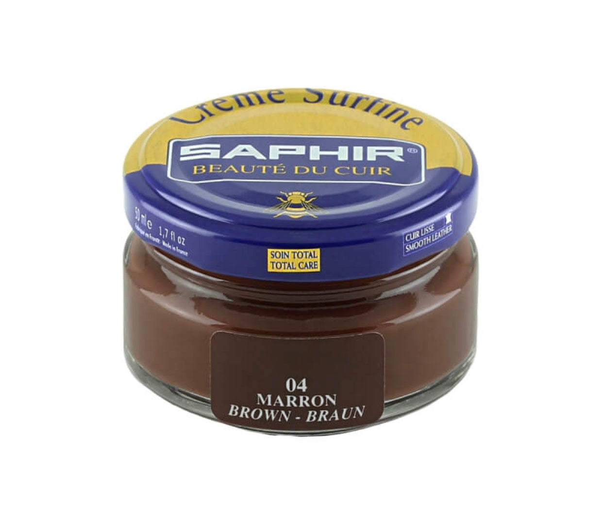 Saphir 04 Marron Brown Renovating Cream Polish 50ml Made In France