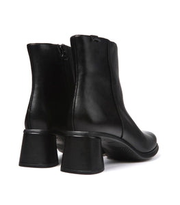 Camper Kiara Black Leather K400743-001 Zip Ankle Boot