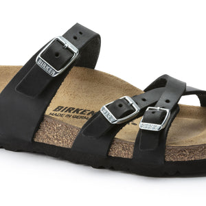 Birkenstock Franca Black Oiled Leather Made In Germany