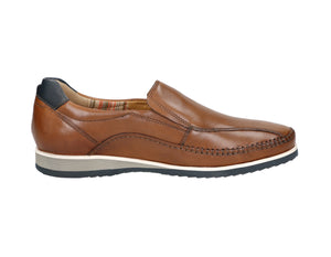 Sioux 37842 Hajoko-700 Cognac Light Tan Leather Moccasin Slip On Shoe