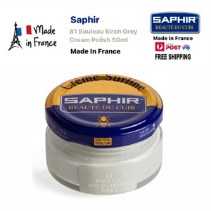 Saphir 81 Bouleau Birch Light Grey Renovating Cream Polish 50ml Made In France