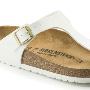 Birkenstock Gizeh Patent White Birko-Flor Made In Germany