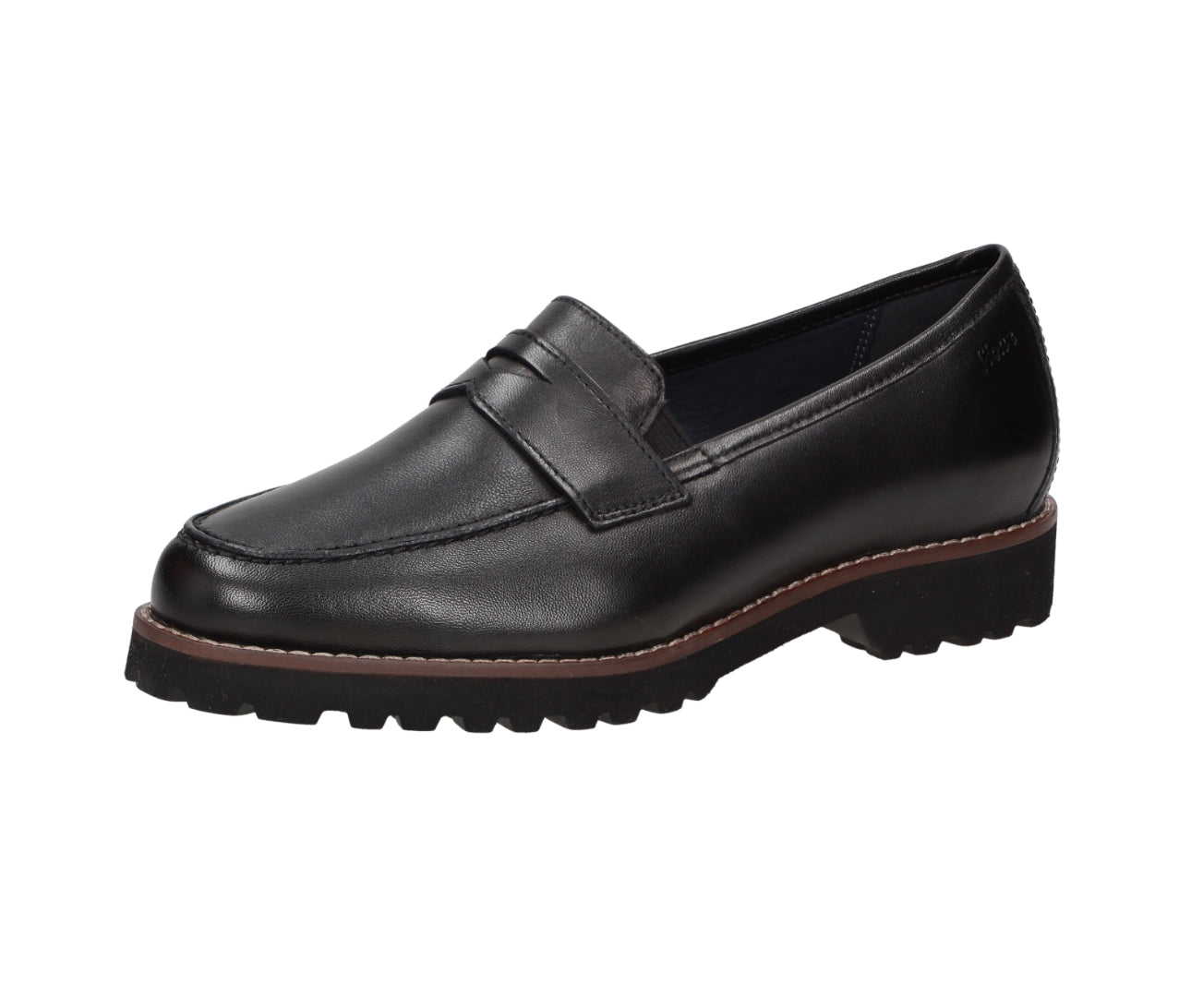 Sioux 66534 Meredith-709-H Black Schwarz Leather Penny Loafer Shoe