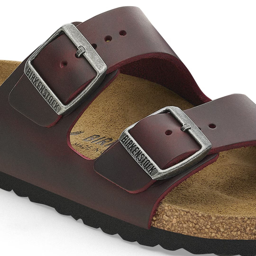 Birkenstock Arizona Zinfandel Oiled Leather Made In Germany