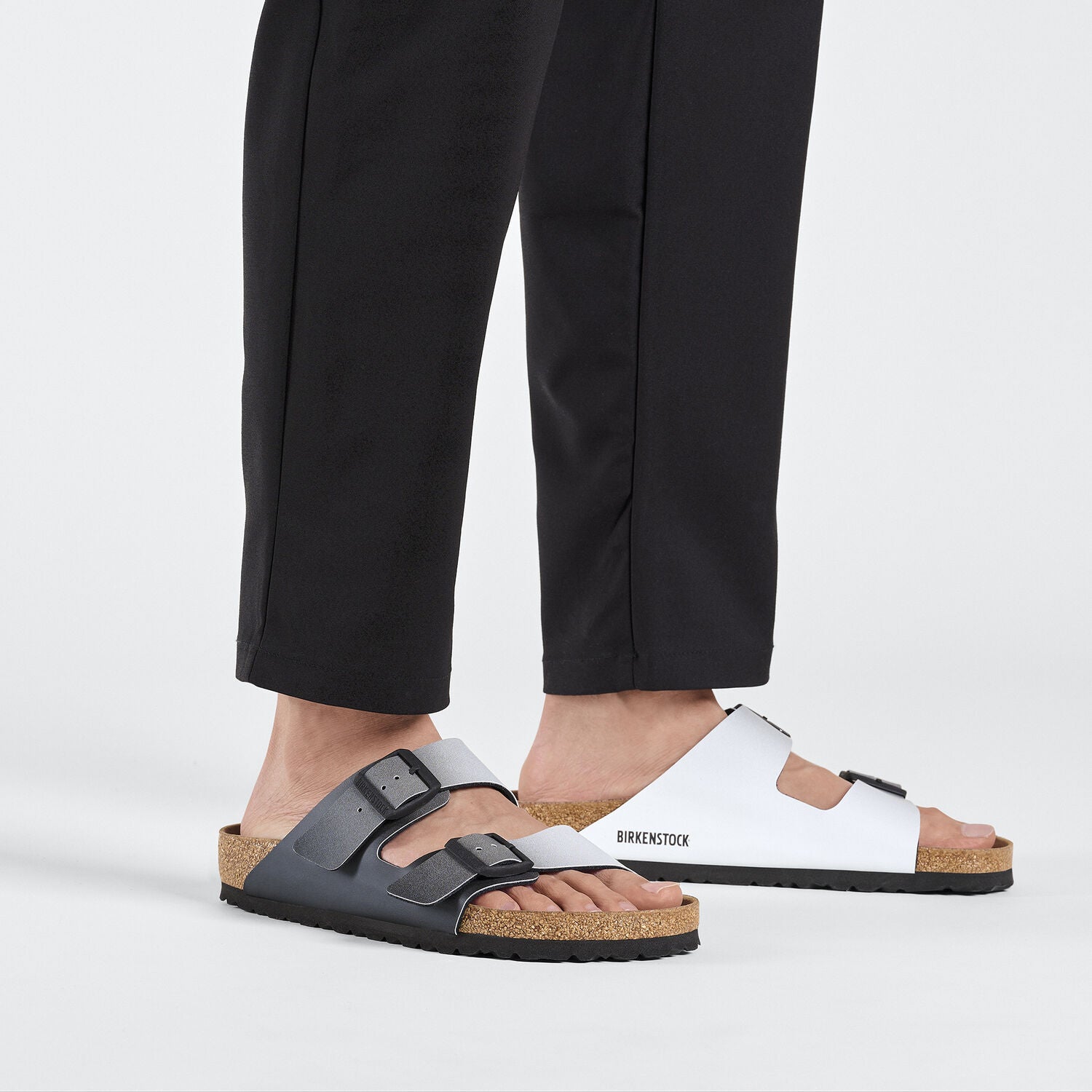 Birkenstock Arizona Ombre Black Vegan Birko-Flor Made In Germany