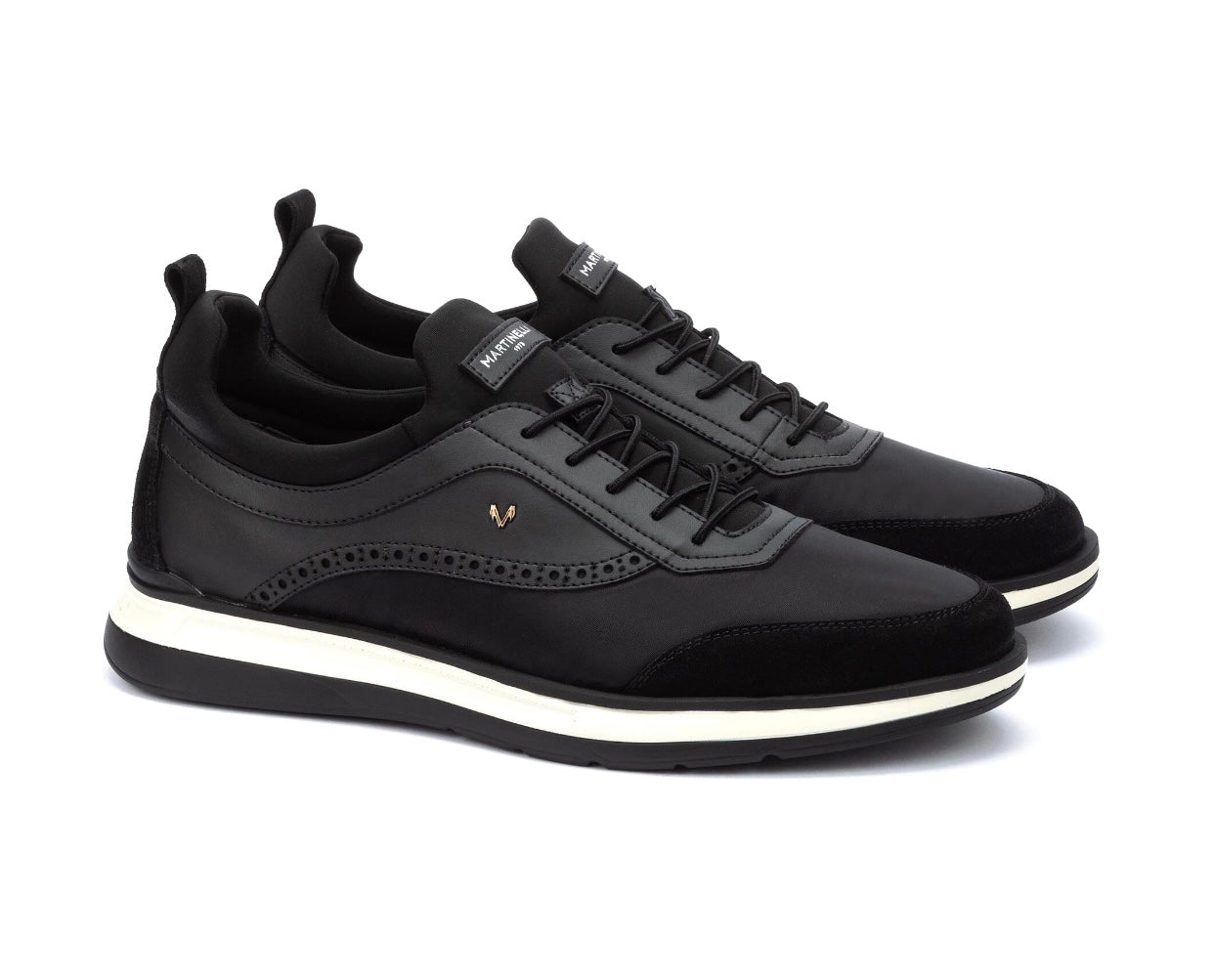 Martinelli Walden Black 1606-2733X Sneaker 5 Eyelet Shoe Made In Spain