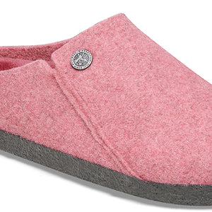 Birkenstock Zermatt Rivet Split Fuchsia Tulip Pink Wool Felt Clog Shearling Removable Footbed