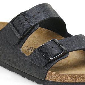 Birkenstock Arizona Saffiano Black Birko-Flor Made In Germany