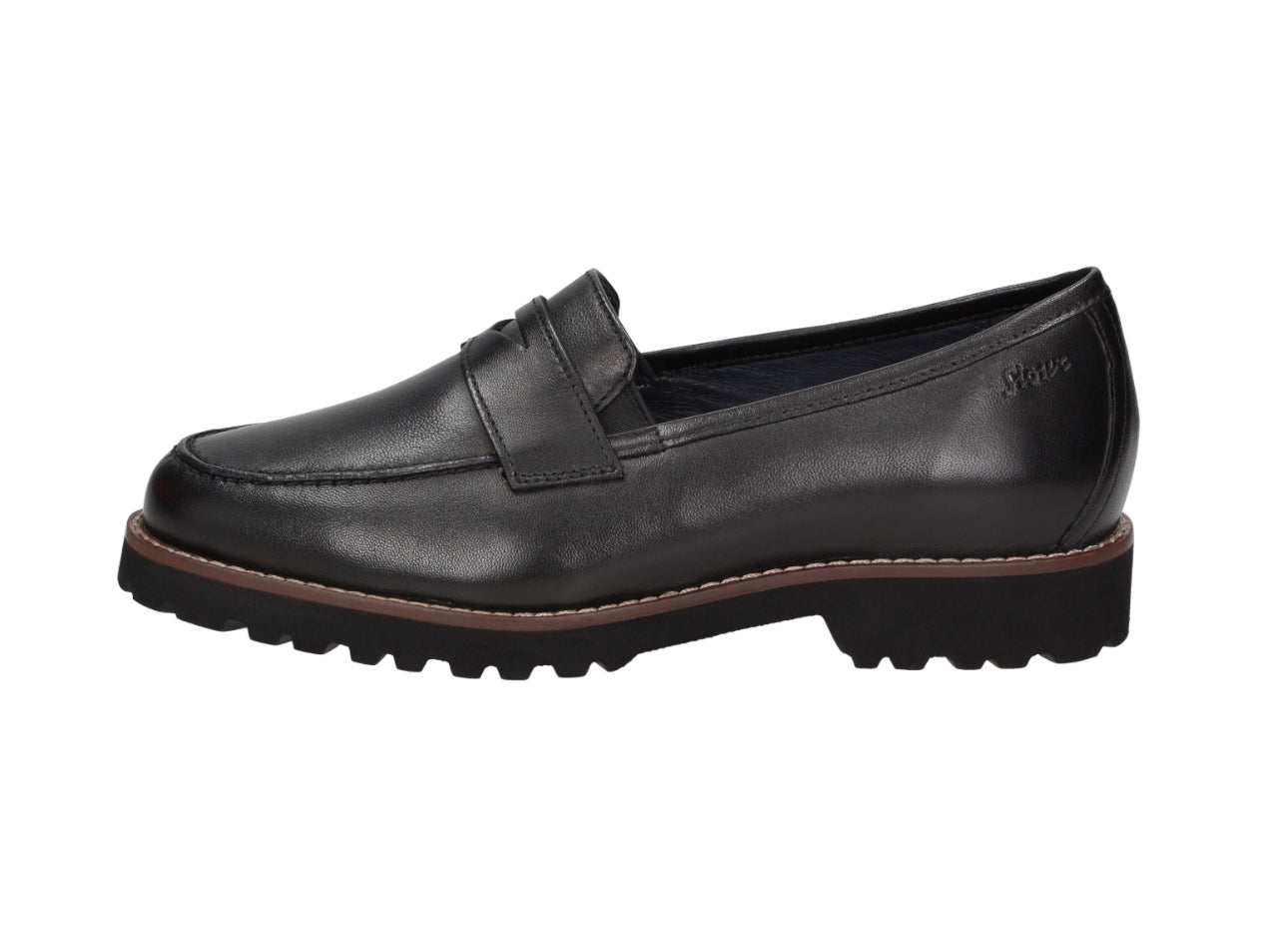 Sioux 66534 Meredith-709-H Black Schwarz Leather Penny Loafer Shoe