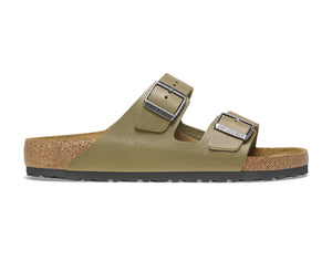 Birkenstock Arizona Faded Khaki Natural Leather Made In Germany