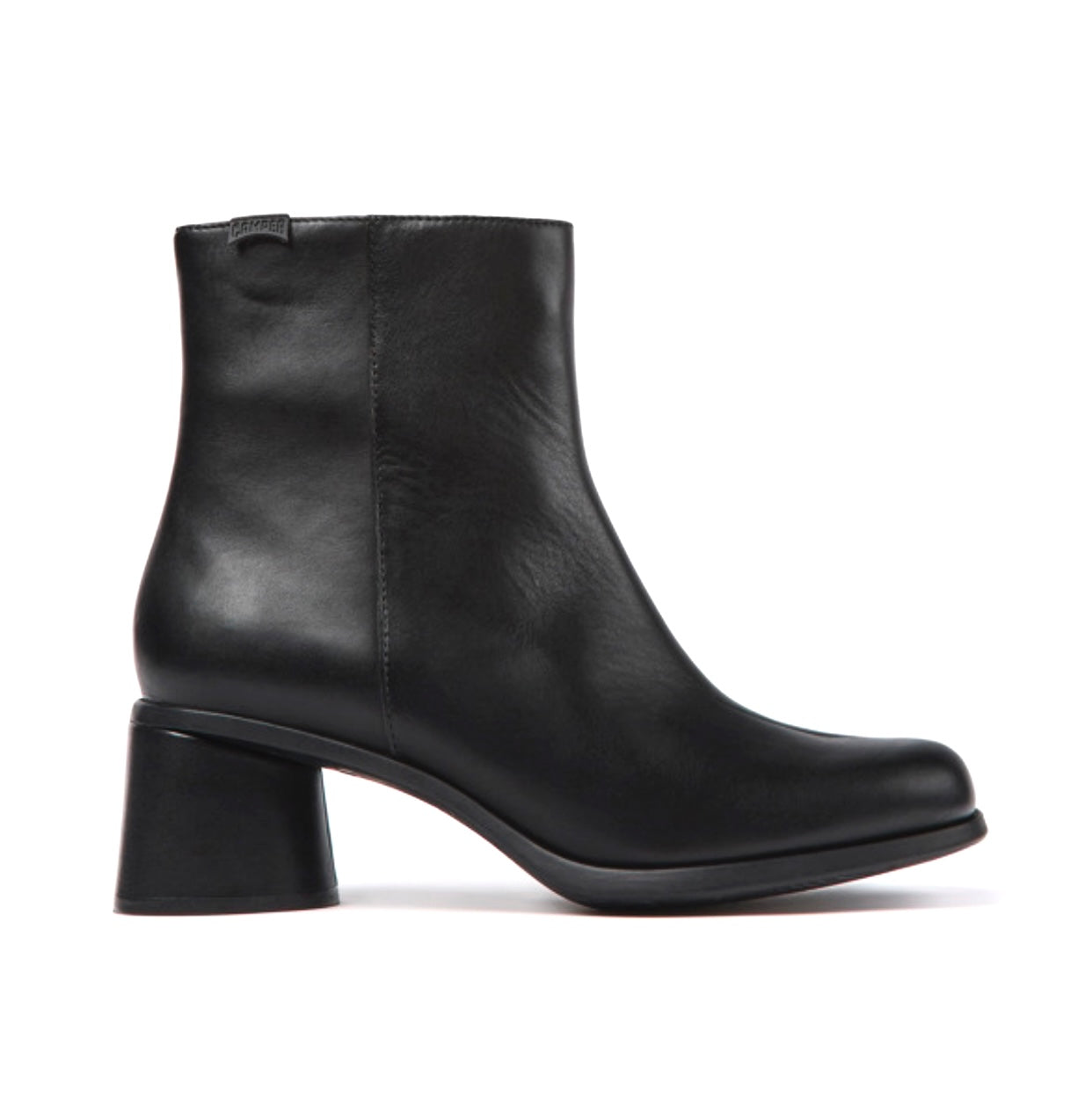 Camper Kiara Black Leather K400743-001 Zip Ankle Boot