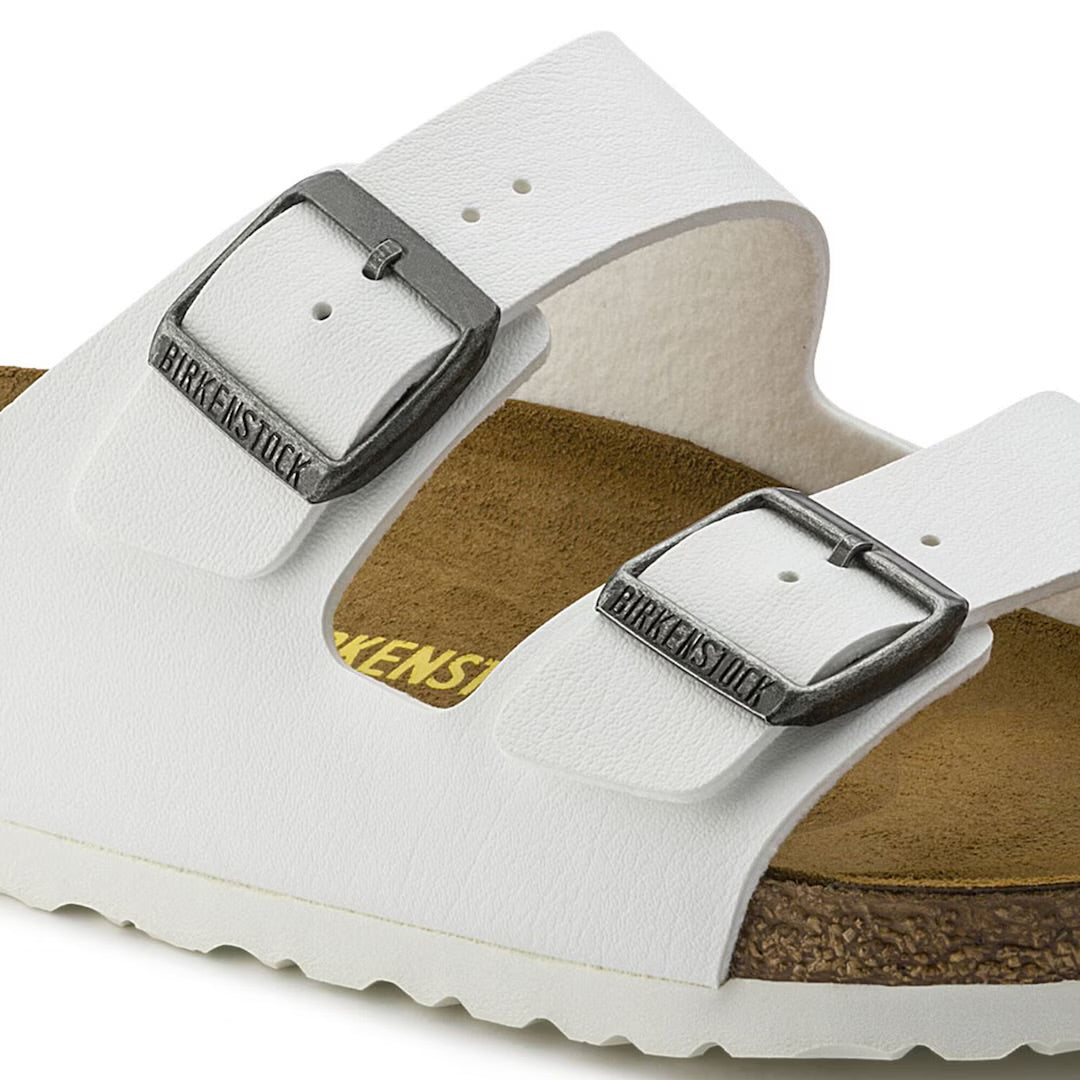 Birkenstock Arizona White Birko-Flor Classic Footbed Made In Germany