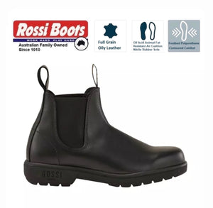 Rossi Boots 301 Endura Black Soft Toe Chelsea Boot