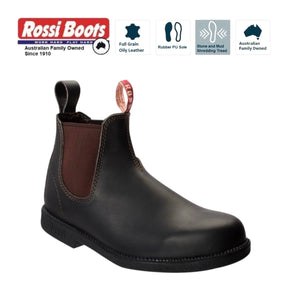 Rossi Boots 607 Booma Claret Brown Soft Toe Chelsea Boot