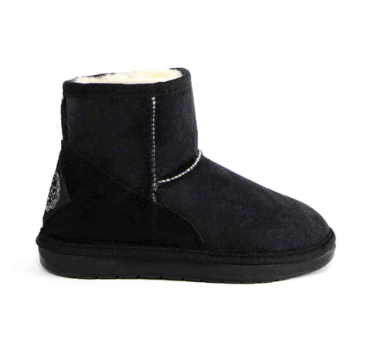 Ugg Australia Mini Black Cream Sheepskin Ankle Boot Made In Australia