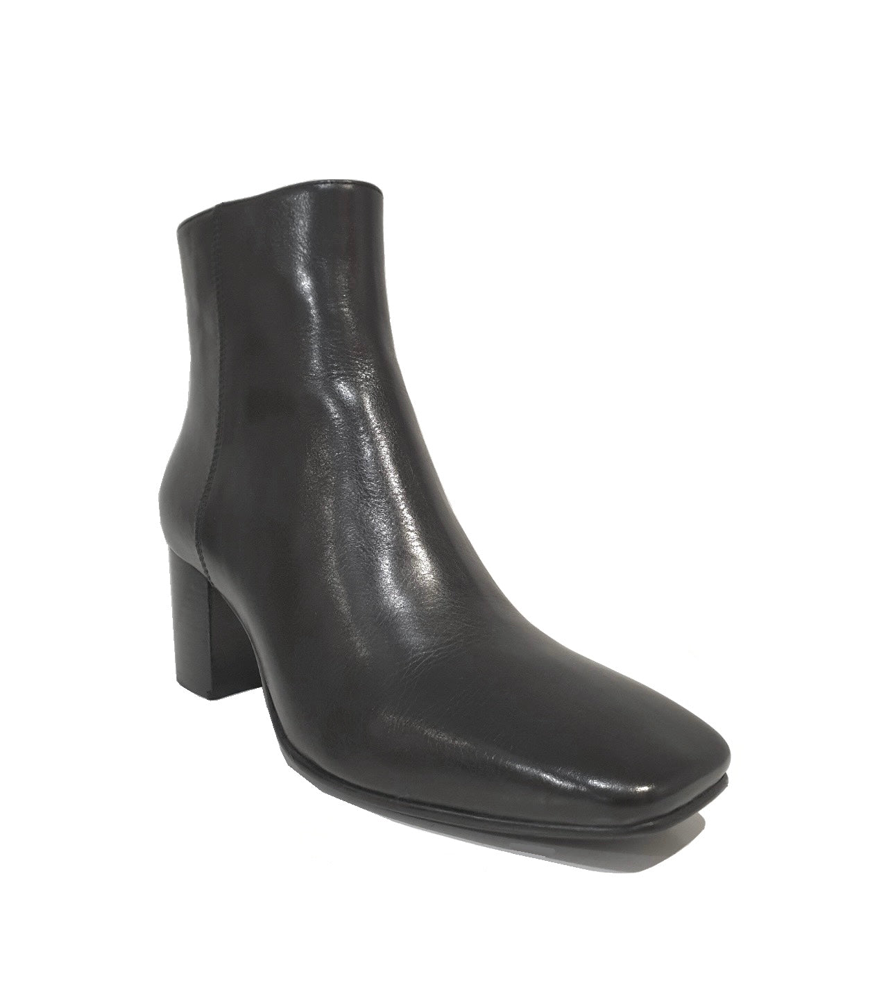 Martini Marco WX07-1-A Soft Nappa Black Leather Ankle Boots Zip Made In Romania