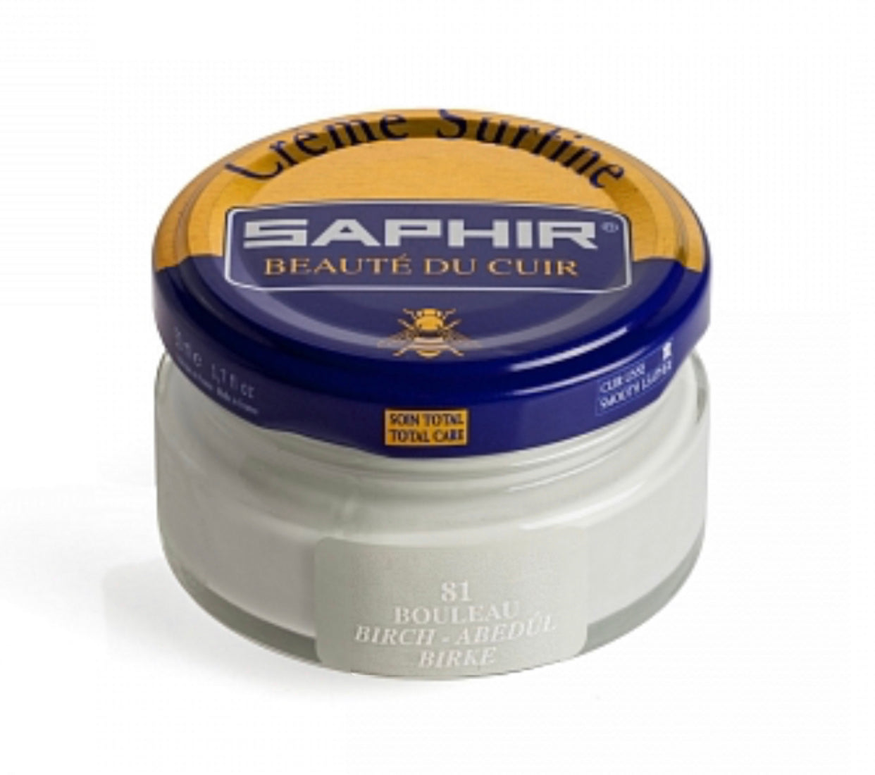 Saphir 81 Bouleau Birch Light Grey Renovating Cream Polish 50ml Made In France