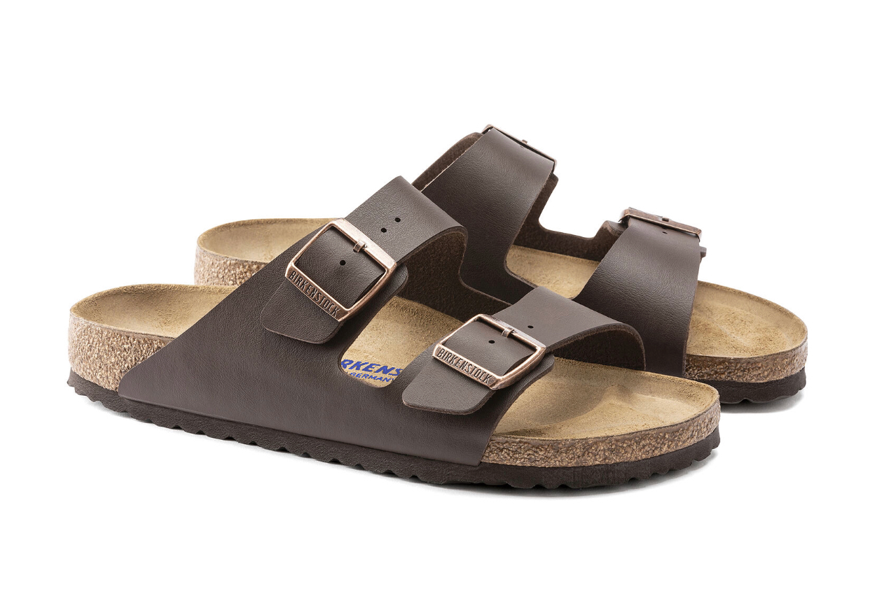 Birkenstock Arizona Dark Brown Birko-Flor Soft Footbed Made In Germany