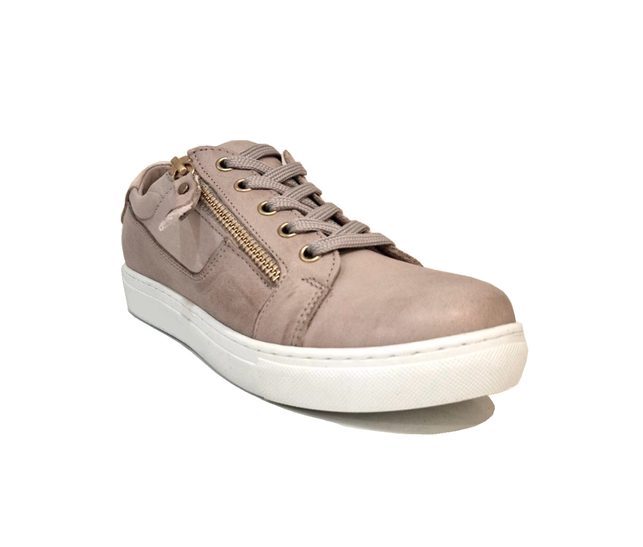 Cabello Comfort EG520 Taupe 5 Eyelet Zip Shoe Made In Turkey