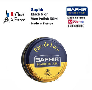 Saphir Black Nior Pate de Luxe Beauté du Cuir Wax Polish 50ml Made In France