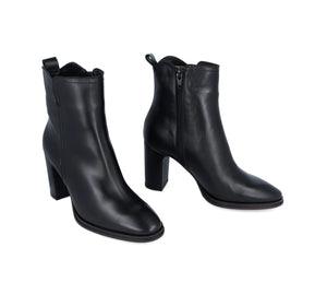 Wonders M-5107 Isy Negro Black Leather Zip Ankle Boot Made In Spain