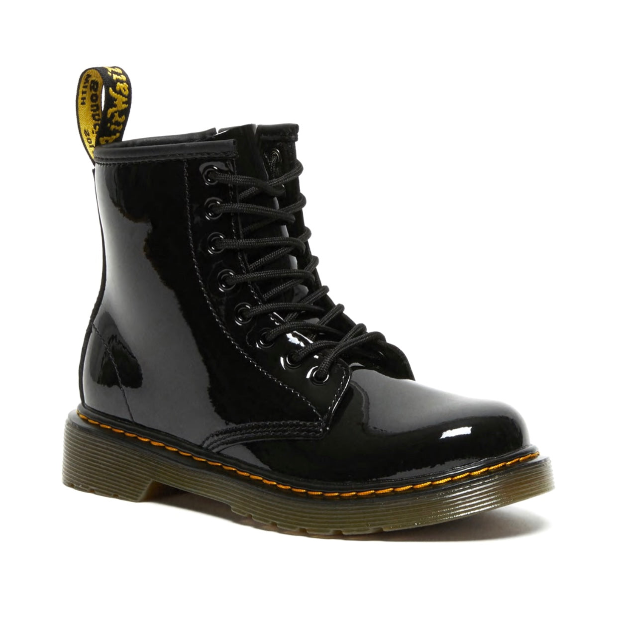 Dr. Martens 1460 Delaney Y Black Patent Lamper Zip Junior 8 Eyelet Boot