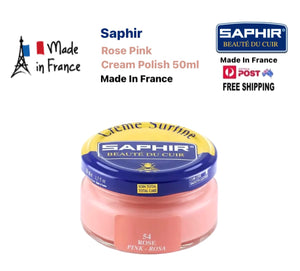 Saphir Rose Pink Renovating Cream Polish 50ml Made In France