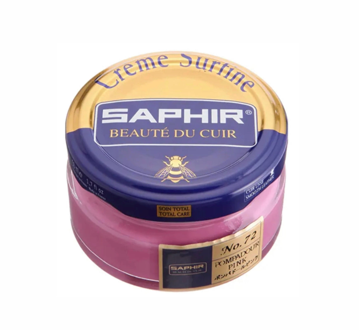 Saphir Rose Pompadour Pink Renovating Cream Polish 50ml Made In France