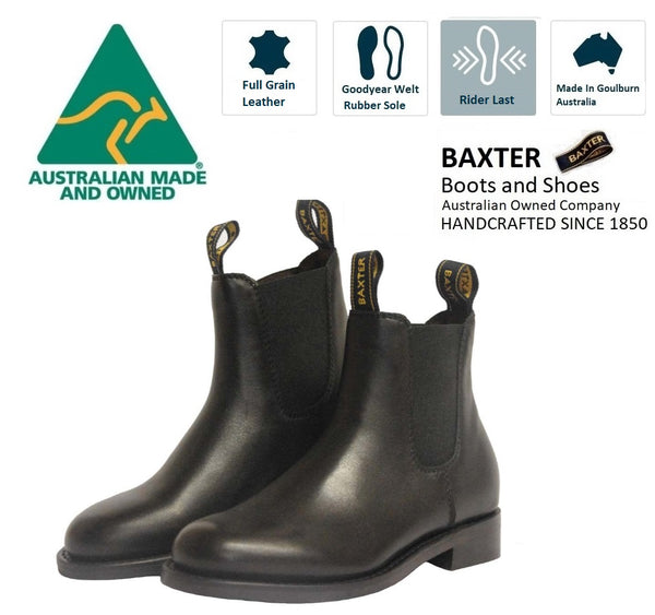 Baxter Royal Black Rubber Sole Chelsea Dress Boot Made In