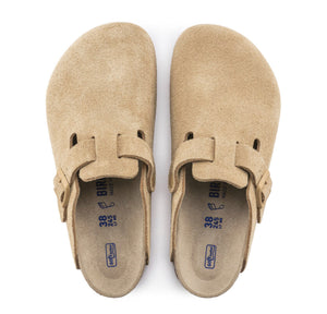 Birkenstock Boston Latte Cream Suede Soft Footbed Made In Germany