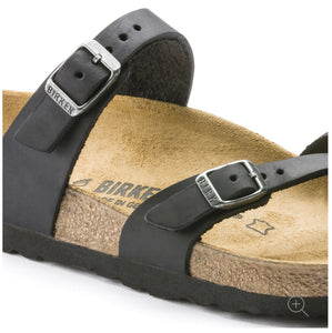 Birkenstock Mayari Black Oiled Leather Made In Germany