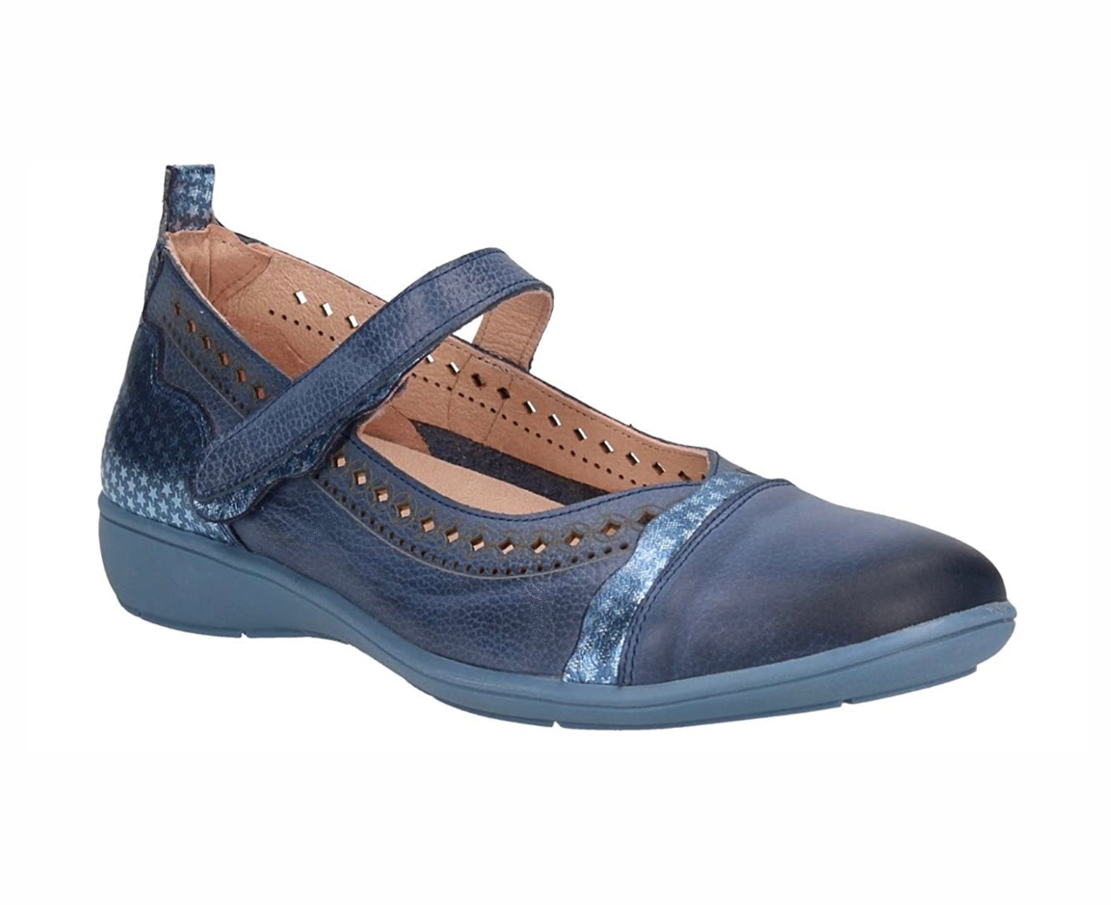 Wanda Panda Adele Oldy Trombolik Vintage Indigo 59 Combi Blue Velcro Mary Jane Made In Spain