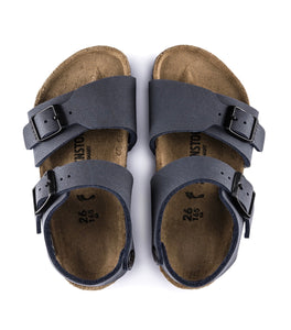 Birkenstock New York Kids Navy Blue Birko-Flor Nubuck Made In Germany