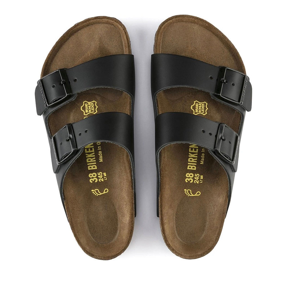 Birkenstock Arizona Black Smooth Leather Made In Germany